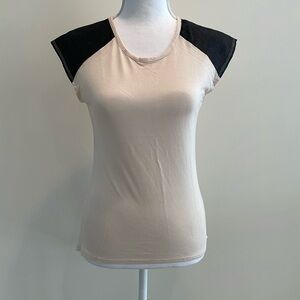 Xhilaration Cream Color & Black Top